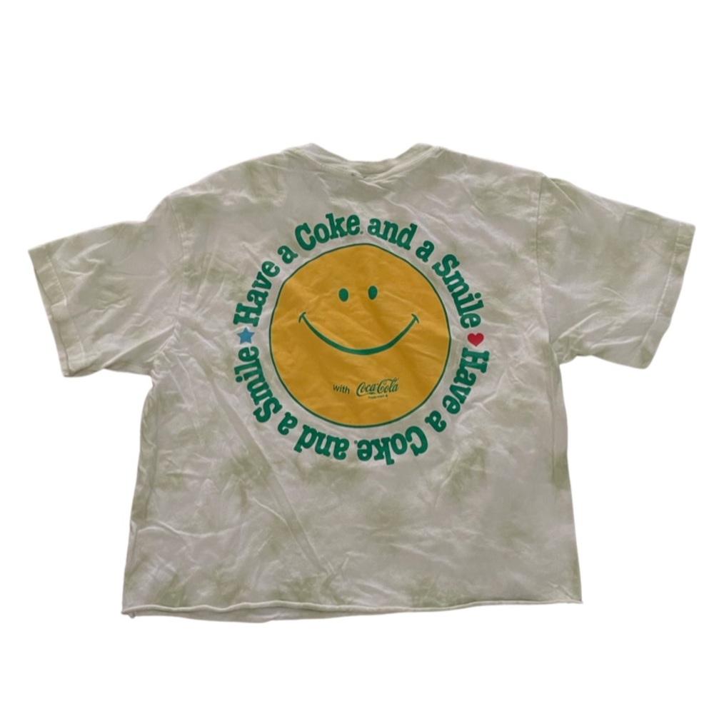 Coca-Cola Crop Top: Vintage Style: Tie-Dye Retro Tee: XS: Coke Classic: 80’s
